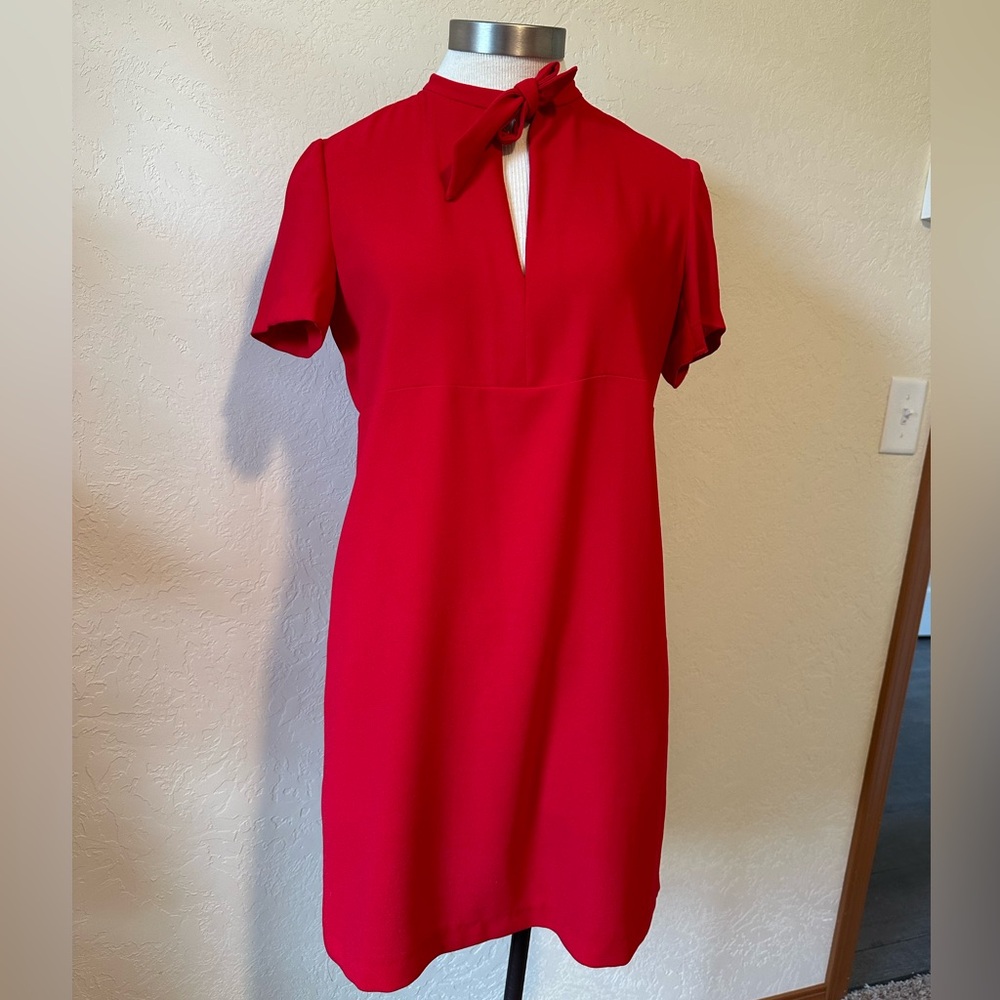 Zara red polo style mini dress size S